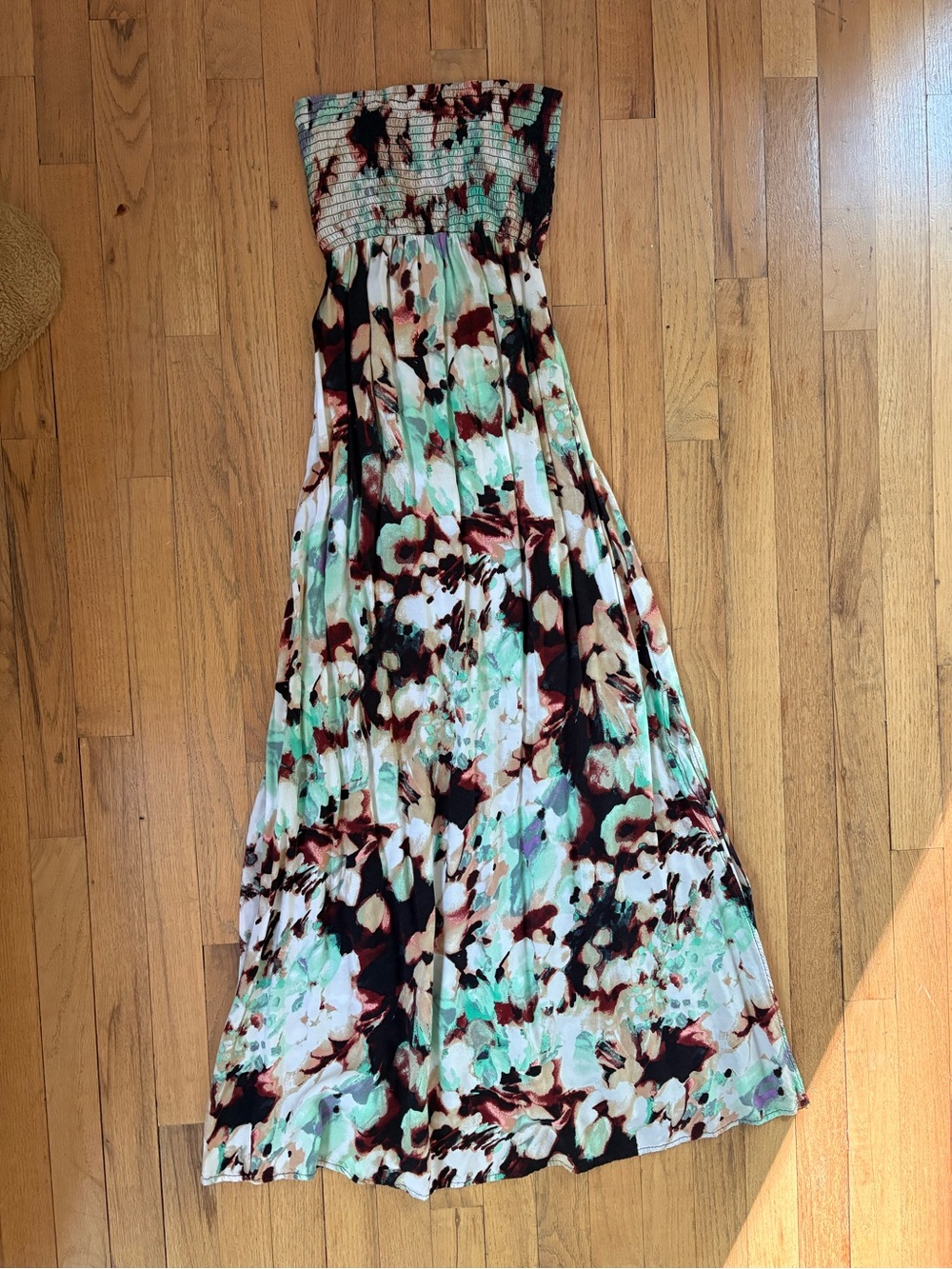 Mossimo Supply Co. Strapless Floral Maxi Dress in Mint, Black, Burgundy